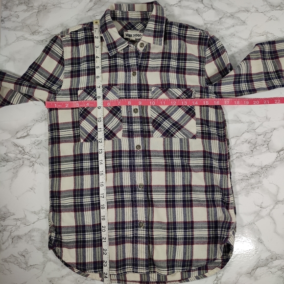 Vans Plaid Flannel Button Up Size Small - Picture 5 of 7